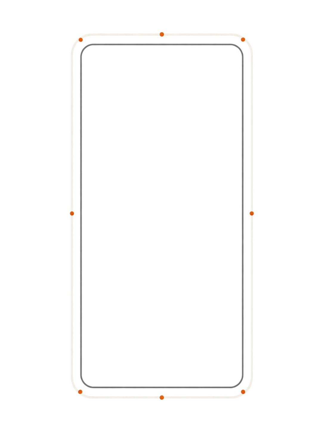 Phone wireframe outline