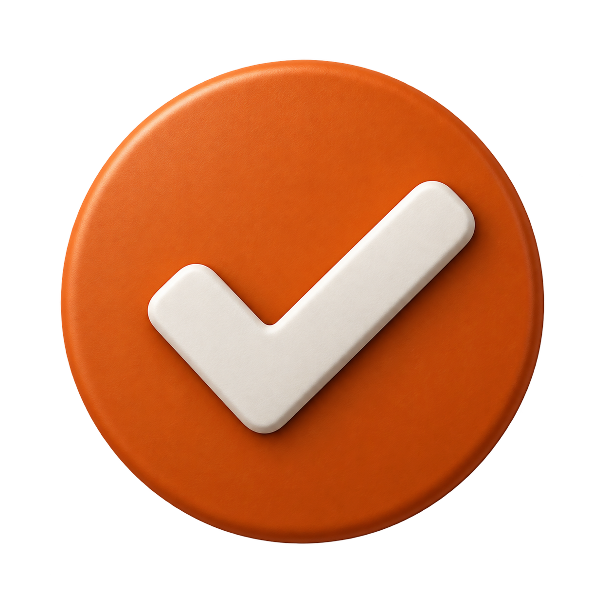 Orange checkmark